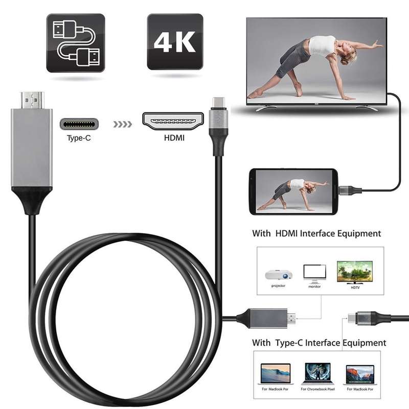 Type-C To HDMI 2.0 Meter With High Quality Cable PT