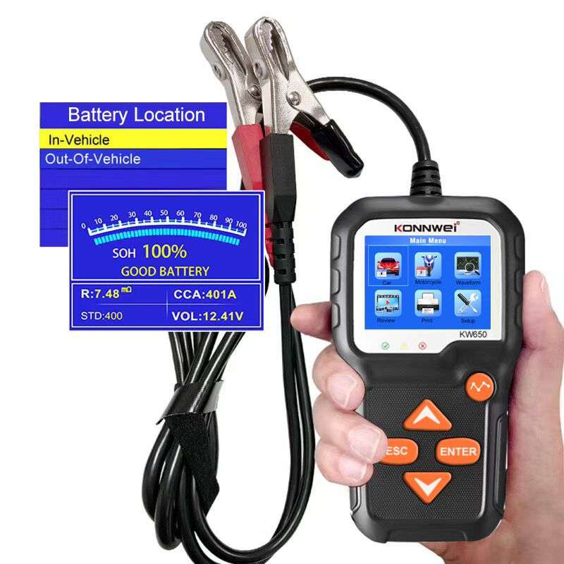 Konnwei KW650 Motorcycle & Car Battery Tester