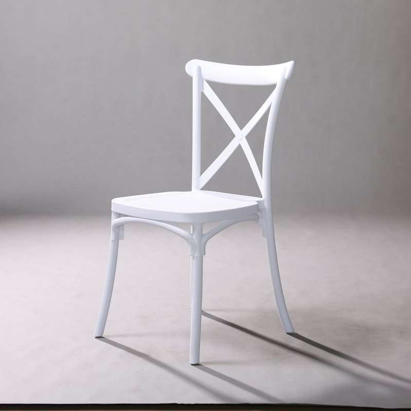 Classic Cross Back Dining Chair - 1 Pack - White