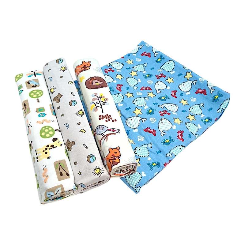 4-Pack Soft Cotton Baby Receiving Blankets