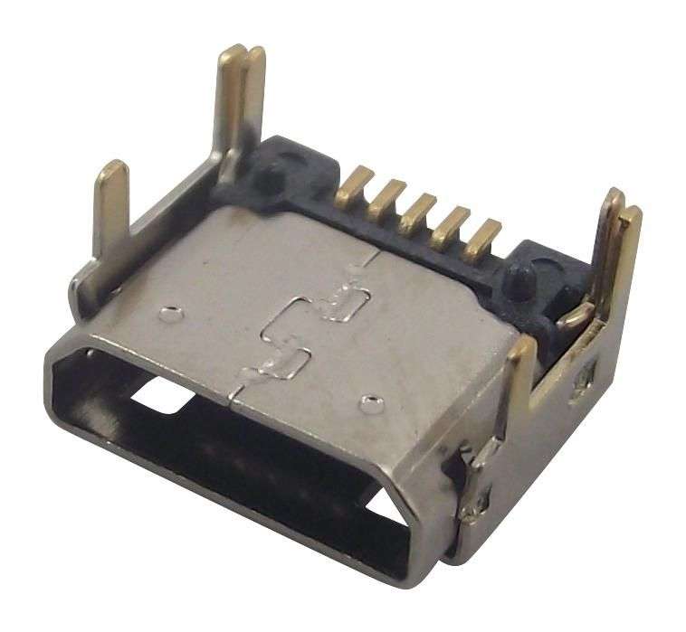 Wurth Elektronik (629105150521) USB Connector, With Pegs, Micro USB Type B