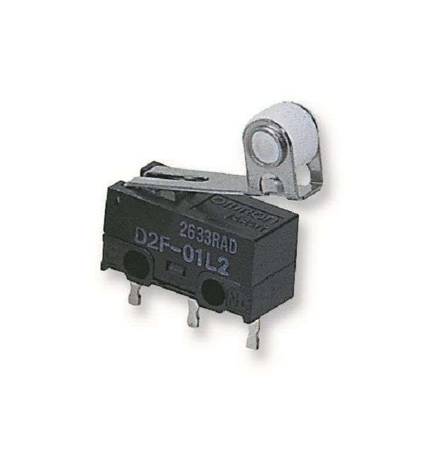 Omron (D2F-01L3-D3) Microswitch, Subminiature, Simulated Roller Lever