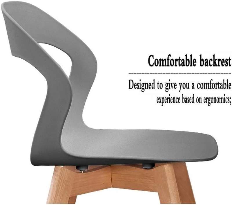 Plastic Kitchen Chair 6 Pack - Grey