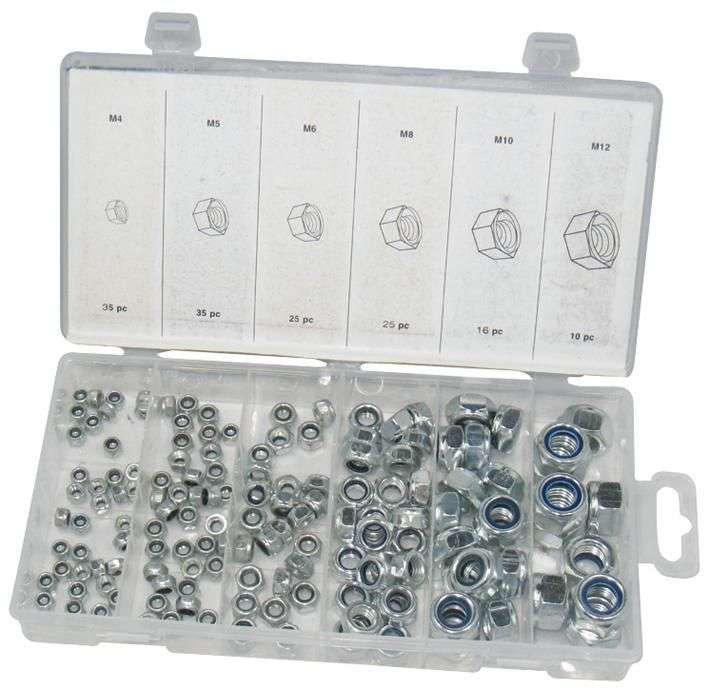 Duratool (D01904) Locknut Set, Nyloc, Steel