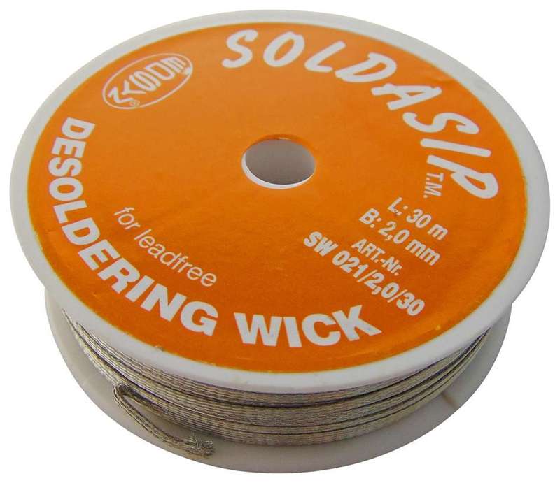 Edsyn (SW021/2,0/30) Desoldering Braid, Soldasip®, Rosin, 2.5mm x 15m