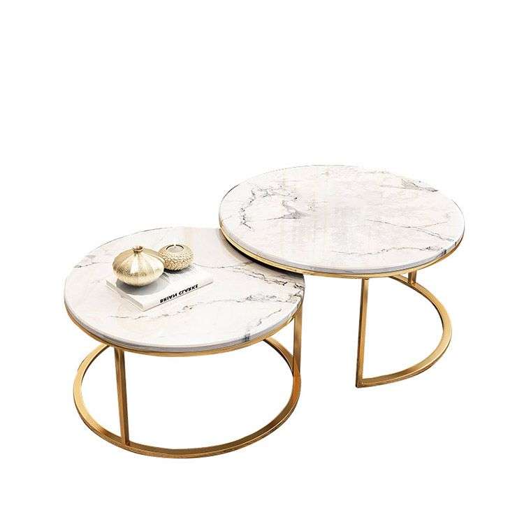 Marble Top Nesting Coffee Tables - 2 Pack