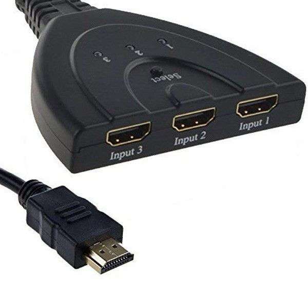 3-Port HDMI Switch with Pigtail Cable