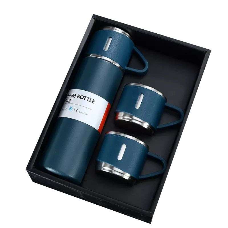 500ml Stainless Steel Double Wall Thermos Vacuum Flask -Blue