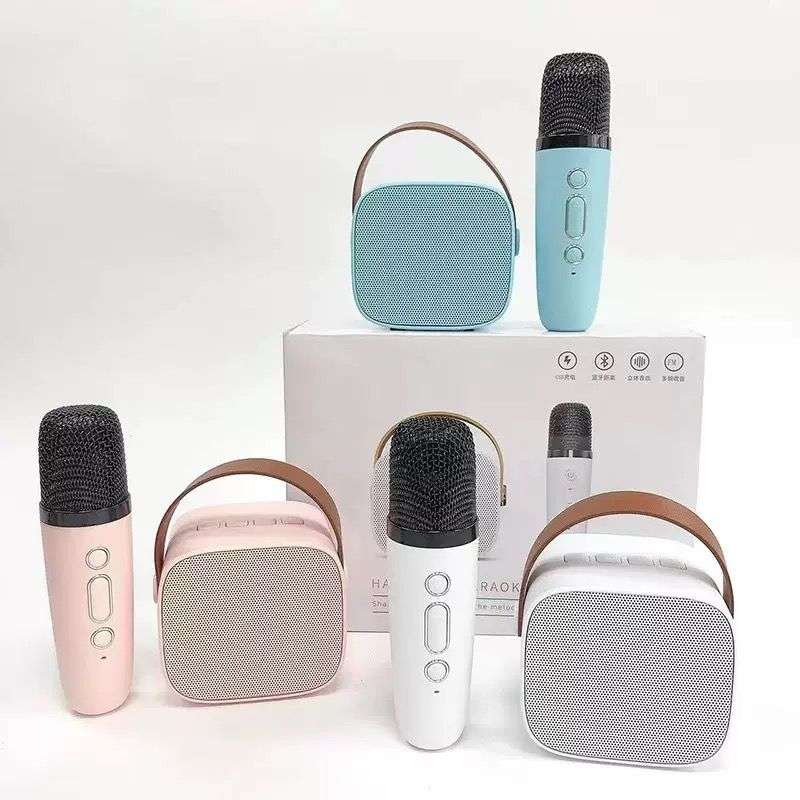 Mini Karaoke Machine,2 Wireless Microphones for Kids Adults Karaoke & Mike Toys