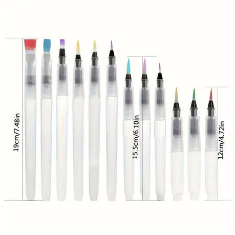Water Brush Pens - Set of 12 Units for Watercolour Painting
