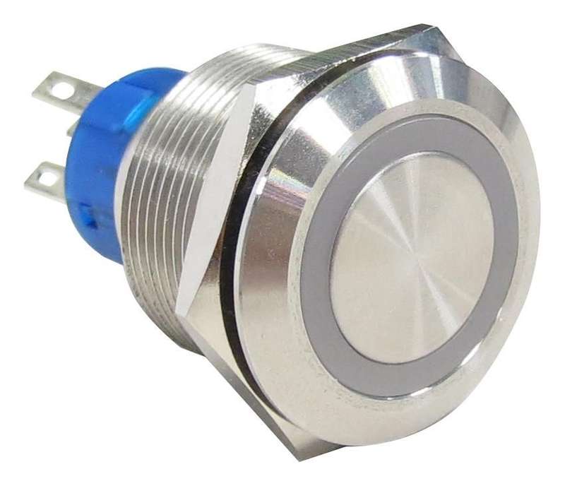 Alcoswitch (AV2210E724Q04) Vandal Resistant Switch, Momentary, AV22, 22 mm