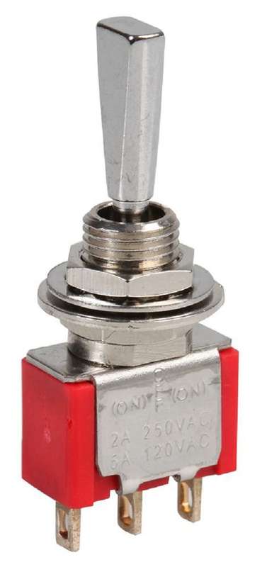Multicomp Pro (1MS4T6B11M1QE) Toggle Switch, (On)-Off-(On), SPDT, 5 A