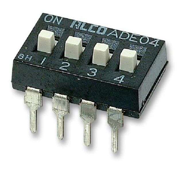 Te Connectivity (ADE0404) DIP / SIP Switch, 4 Circuits, Slide, Through Hole