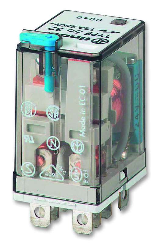 Finder (56.32.9.024.0000) Power Relay, DPDT, 24 VDC, 12 A