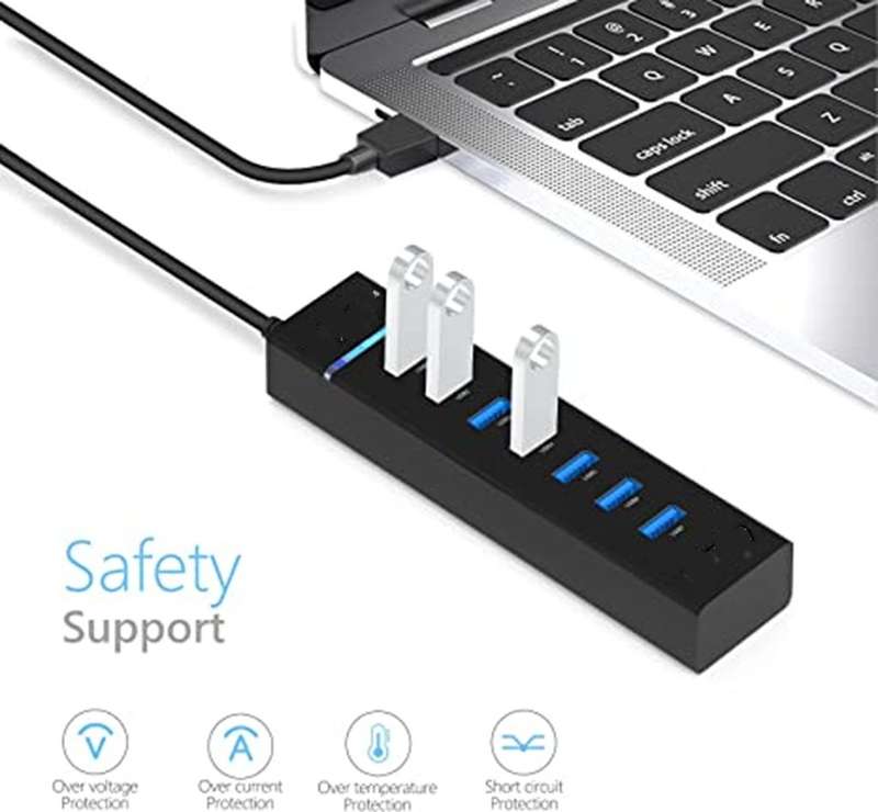 7 Port USB 3.0 Hub 120cm