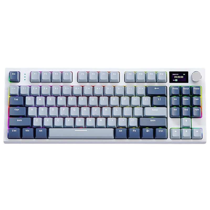 Mechanical Gaming Keyboard USB 2.4G BT5.0 Screen Hot-Swappable Blue Switch
