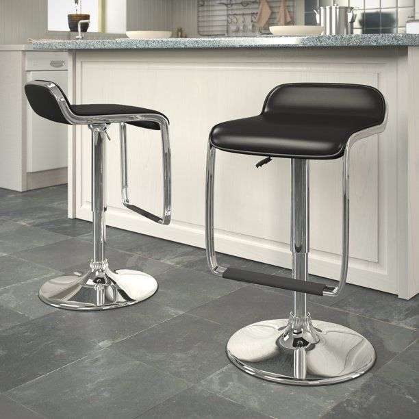 Bar Stools / Kitchen Breakfast Low Back Chairs  2 Pack