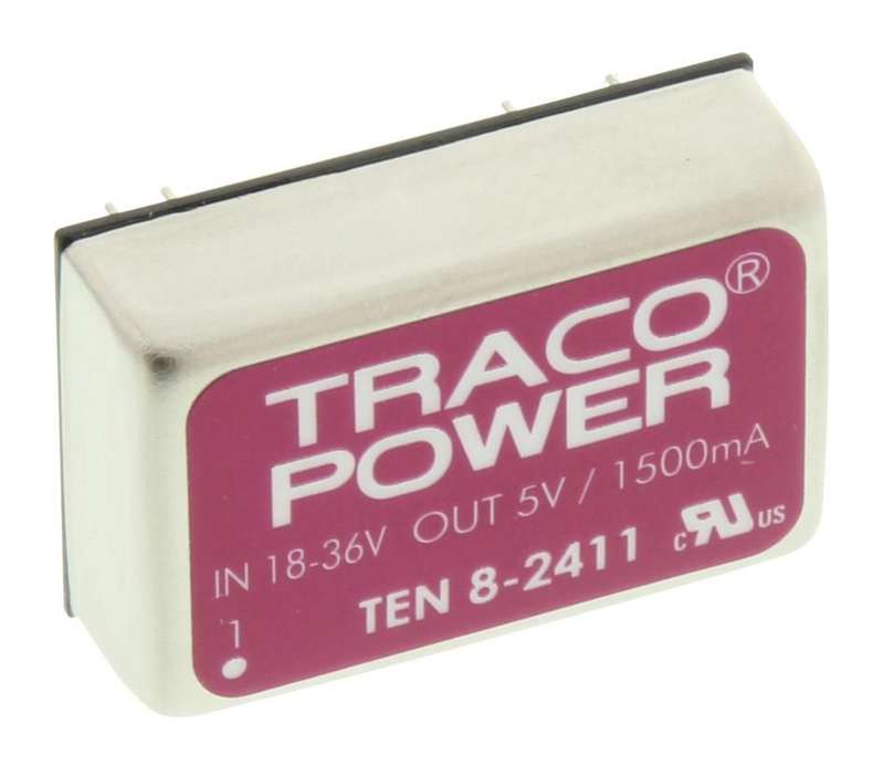 Traco Power (TEN 8-2411) Isolated Through Hole DC/DC Converter, 5V, 1.5A
