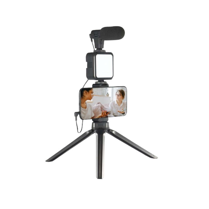 Vlogging Kit with Tripod LED Video Light & Phone Holder