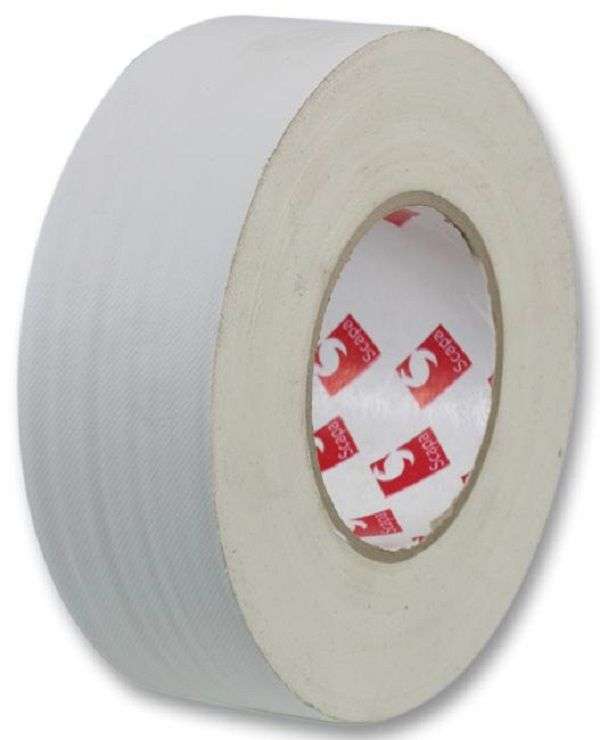 Pro Power (3130 WHITE) Gaffer Tape, Cloth, White, 50 mm x 50 m