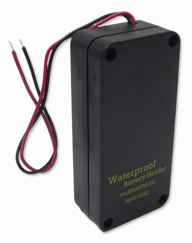 Multicomp Pro (MP010062) Battery Holder - 2xAA Size, 150mm, Screw, IP65