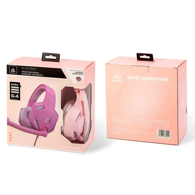 GJBY G-4 Gaming Headset for PS4 and Xbox One -  Pink - Open Box