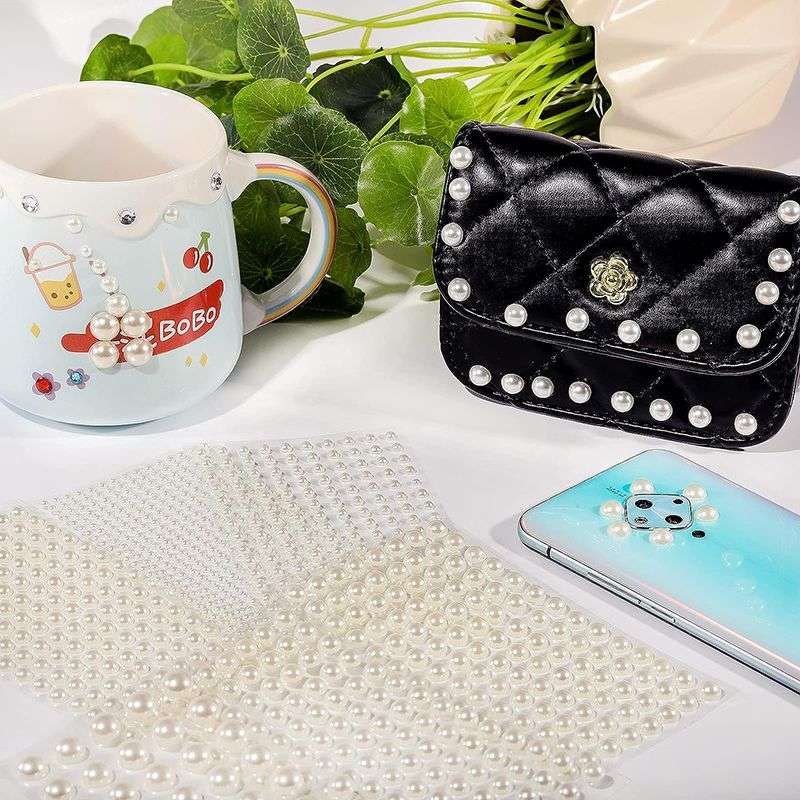 Bigfive Self Adhesive Pearl Stickers Peals Gems For DIY Craft Crafts Decor