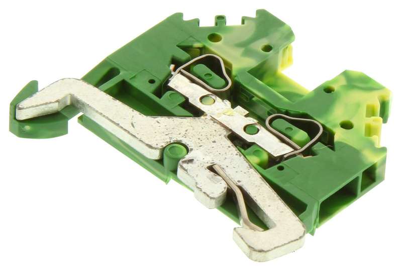 Wago (280-107) DIN Rail Mount Terminal Block, 2 Ways, 28 AWG, 12 AWG