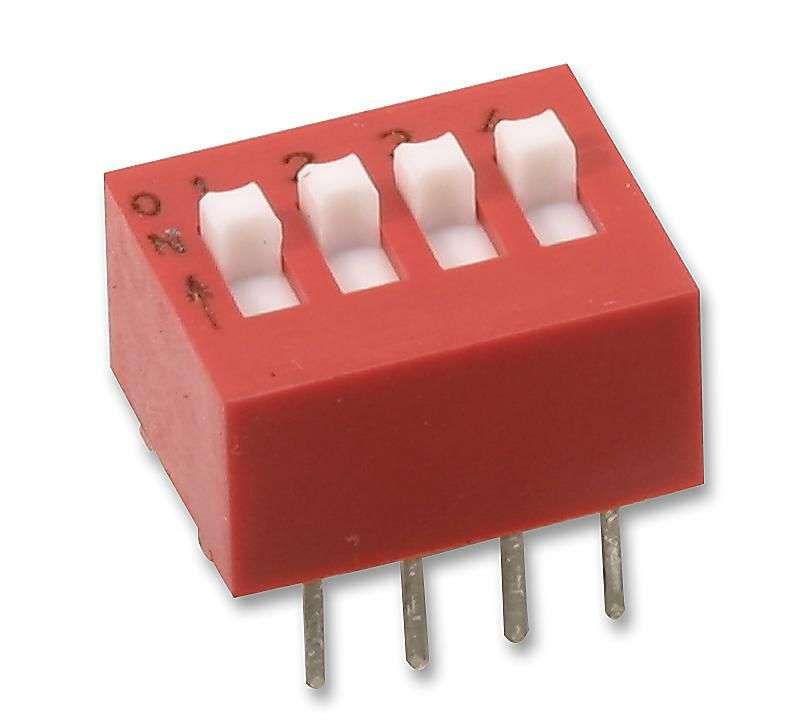 Grayhill (78B04ST) DIP / SIP Switch, 4 Circuits, Slide, Through Hole, SPST