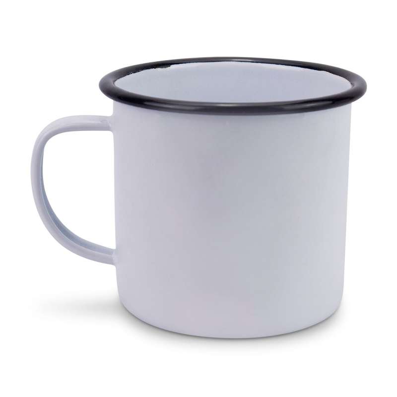 Rustic Retro Camping Enamel Mugs (Set of 12) 8cm