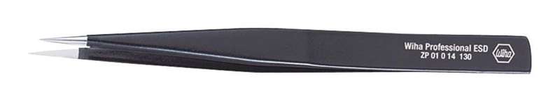 Wiha (32318) Tweezer, ESD, Straight, Pointed, Stainless Steel