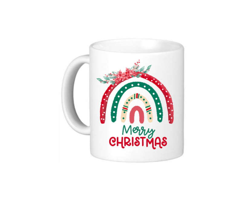 Christmas Mug - Christmas bohemian rainbow Coffee Mug