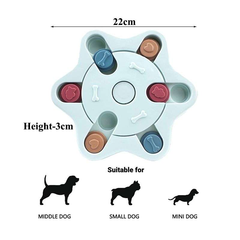 Dogs Training Funny Feeding Hexagonal Puzzle Game Toy - Pink