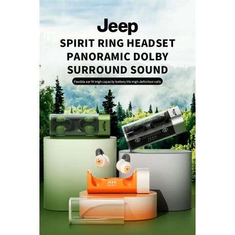 JEEP - EC002 - Wireless Ear Hook Earbuds With 270 Rotation - Orange
