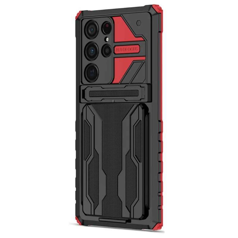 Sliding Hidden Wallet Kickstand Shockproof Protective Case For Samsung S22 Ultra S22Ultra