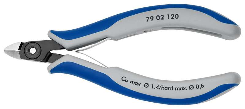 Knipex (79 02 120) Cutter, Electronics, Precision, Side, 120 mm, Diagonal