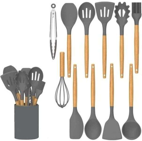 Silicone kitchen utensils - Grey