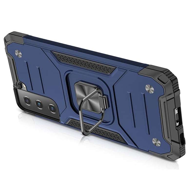 Military Grade Rugged Cover Heavy Duty Samsung S22 Cases with Metal Ring Kickstand