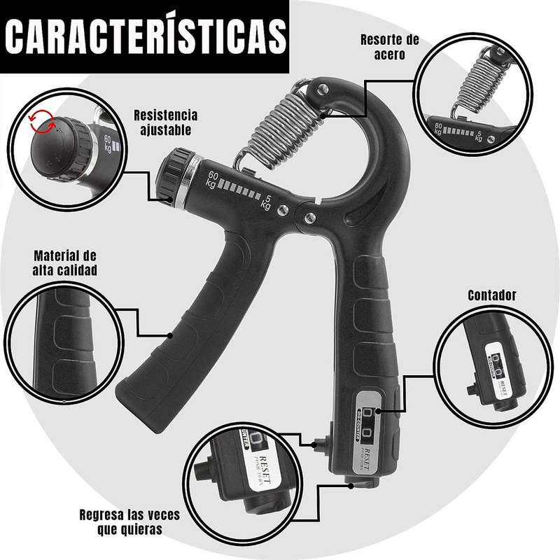 Adjustable Count Spring Grip Hand Training Arm Exerciser