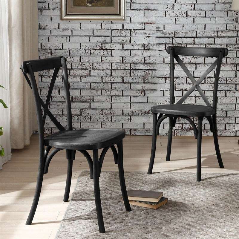 Classic Cross Back Dining Chair - 2 Pack