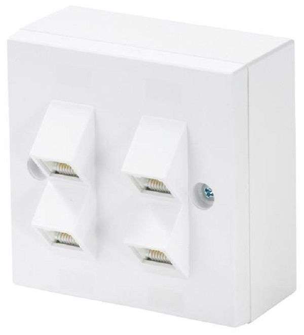 Tuk (FJ445) Modular Connector, Faceplate - RJ45, 1 x 4 (Ganged), 8P8C,