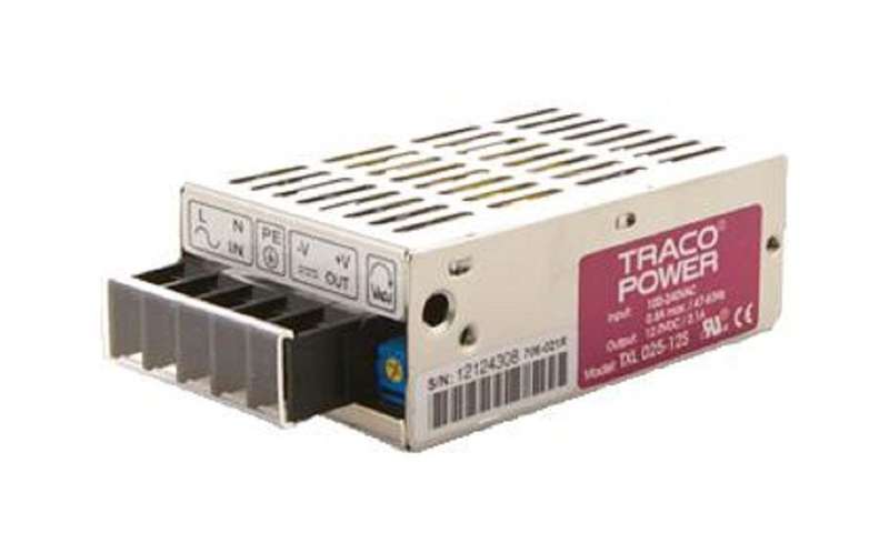 Traco Power (TXL 025-12S) AC/DC Enclosed Power Supply (PSU), ITE, 1 Outputs
