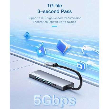 Lenovo - S705 - 100W Multi-Port USB-C Hub With 4K HDMI Display - Grey