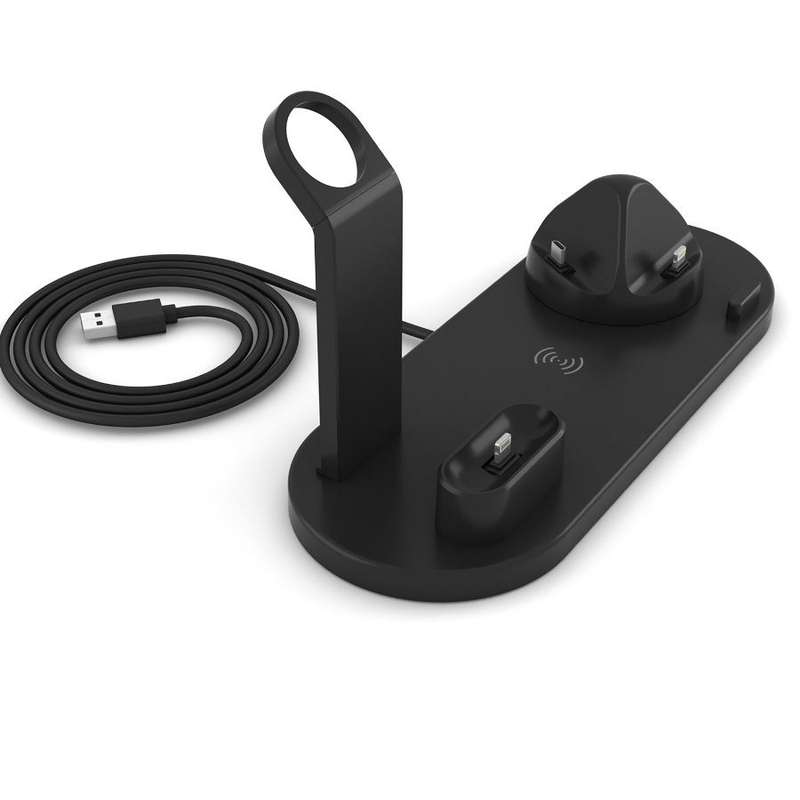 Multi-Function Charging Stand for Phones Watch Aiprpods Charger Dock - Black