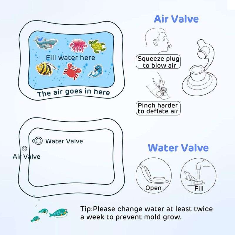 Baby Tummy Time Water Play Mat - Jellyfish