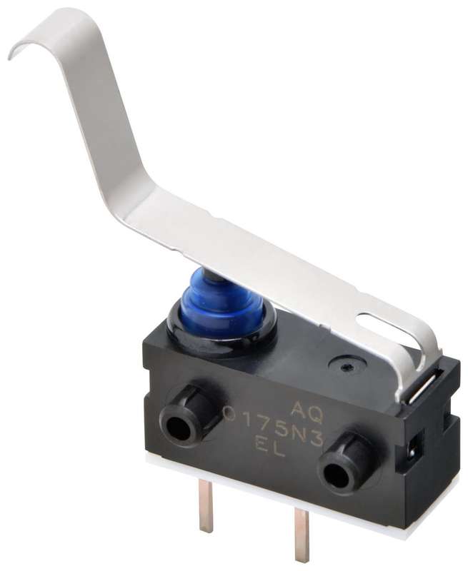Omron (D2AW-EL082D R) Microswitch, Ultra Subminiature, Long Leaf Lever