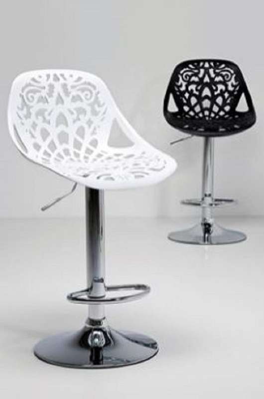 Reena Floral Barstool / Patio stools - White