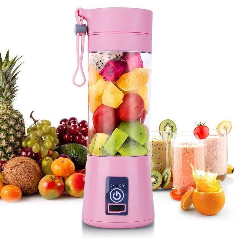 USB Rechargeable Mini Portable Electric Fruit Juicer Blender Smoothie Maker