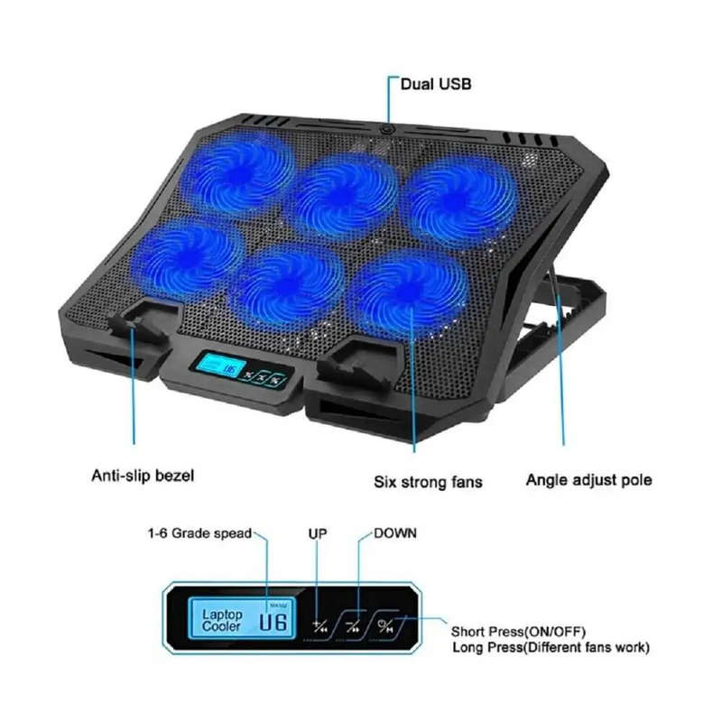 Cooling Game Pad with 6 Fans