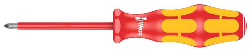 Wera (6152) Phillips Screwdriver, VDE, #1 Tip, 80 mm Blade Length
